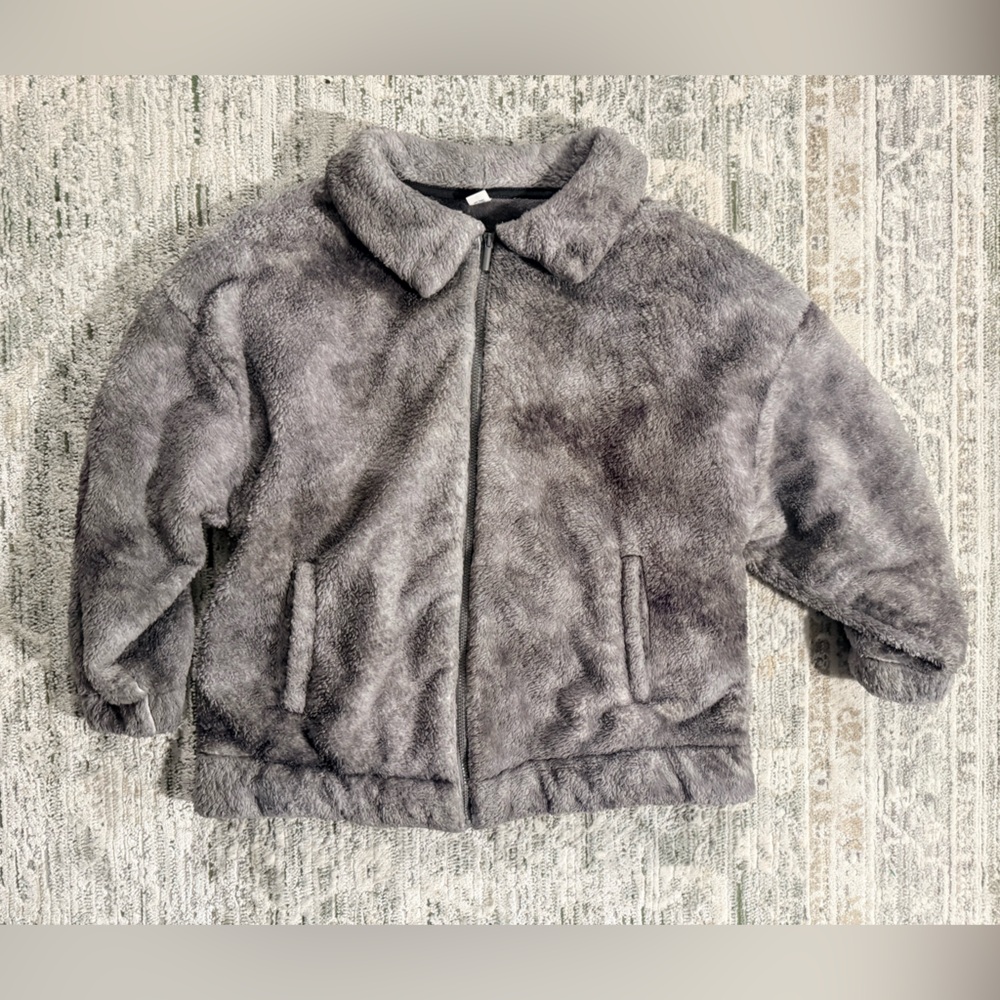 Plush Gray gap Puffer Jacket